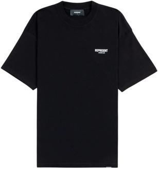 Zwarte bedrukte shirt Represent , Black , Heren - Xl,L,M,S
