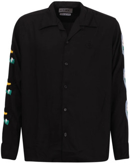 Zwarte Bloemen Paisley Overhemd Noma t.d. , Black , Heren - XL