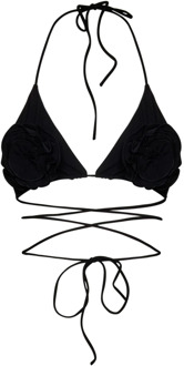 Zwarte Bloemen Triangle Bikini Magda Butrym , Black , Dames - S,2Xs