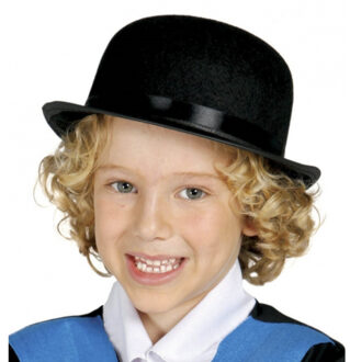 Zwarte bolhoed voor kinderen - verkleed hoeden - carnaval