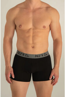 Zwarte boxershorts heren effen zwart / antraciet 8-pack Veelkleurig - L