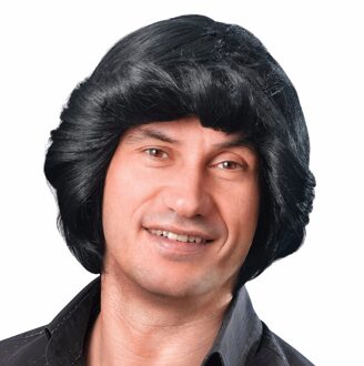 Zwarte boyband pruik