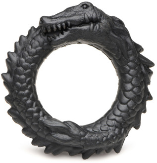 Zwarte Caiman - Silicone Cockring - Zwart - Zwarte Caiman - Silicone Cockring - Zwart