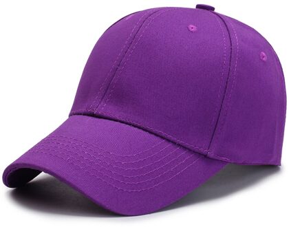 Zwarte Cap Effen Kleur Baseball Snapback Ingericht Casual Gorras Schaduw De Zon Hip Hop Vader Hoeden Voor Mannen vrouwen Unisex paars