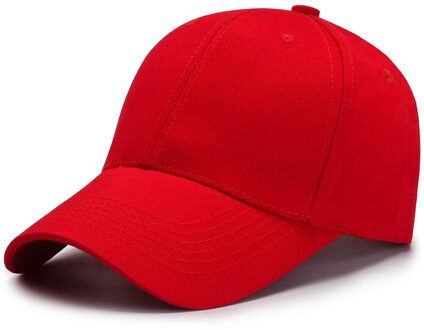 Zwarte Cap Effen Kleur Baseball Snapback Ingericht Casual Gorras Schaduw De Zon Hip Hop Vader Hoeden Voor Mannen vrouwen Unisex rood