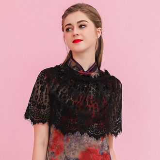 Zwarte Cape Voor Prom Avondjurk Geappliceerd Kant Bolero Vrouwen Bolero Bruids Bolero Cape Korte Sjaals En Wraps Capa De novia