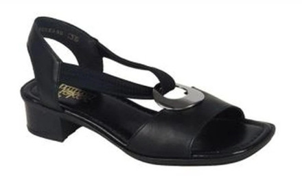 Zwarte casual open sandalen Rieker , Black , Dames - 38 Eu,37 Eu,39 EU