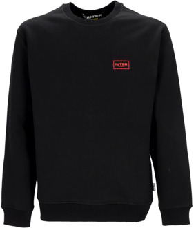 Zwarte Chain Crewneck Sweatshirt Streetwear Iuter , Black , Heren - Xl,M
