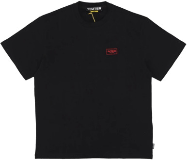 Zwarte Chain Tee Streetwear Shirt Iuter , Black , Heren - Xl,L