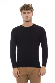 Zwarte Crewneck Sweater Alpha Studio , Black , Heren - Xl,L,M,S