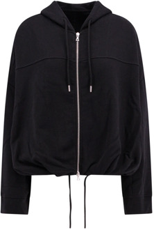 Zwarte Crop Sweatshirt met capuchon Dries Van Noten , Black , Dames - M,S