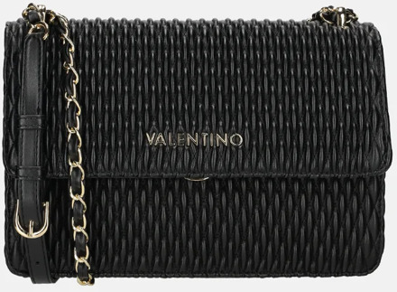 Zwarte Crossbody Kettingtas met Rits Valentino by Mario Valentino , Black , Dames - ONE Size