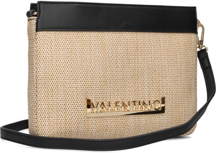 Zwarte Crossbody Tas met Gouden Accenten Valentino by Mario Valentino , Multicolor , Dames - ONE Size