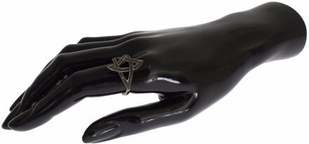 Zwarte CZ Rhodium 925 Zilveren Vrouwenring - EU 40.5 / UK 7