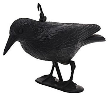 Zwarte decoratie raven/kraaien 35 cm - Halloween/horror decoratie - Vogels afschrikken - Raaf/kraai zwart