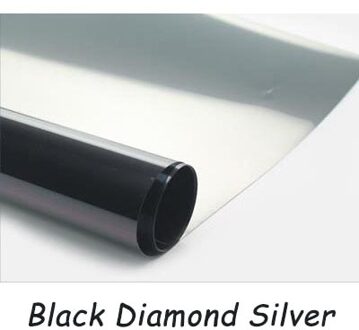 Zwarte Diamant Zilver One-way perspectief zon bescherming film balkon raam zelfklevende Glasfolie Huishoudelijke glas film 30cmx1m