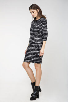 Zwarte en witte sack jurk - EU 36 / UK 8