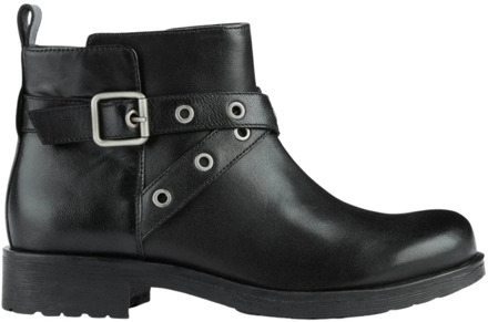 Zwarte Enkellaarsjes voor Vrouwen Geox , Black , Dames - 37 Eu,39 Eu,40 Eu,38 EU