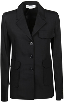 Zwarte enkellange jas Victoria Beckham , Black , Dames - XS