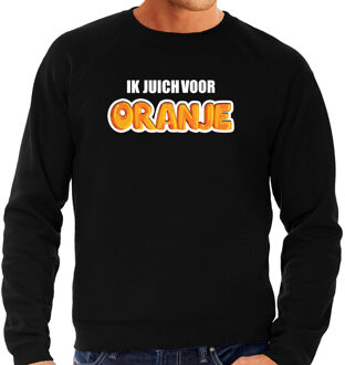 Zwarte fan sweater voor heren - ik juich voor oranje - Holland / Nederland supporter - EK/ WK trui / outfit 2XL
