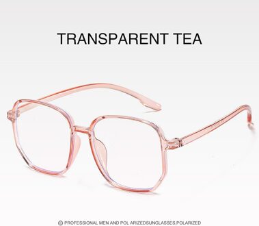 Zwarte Frame Vrouwelijke Mannen Optische Bril Oversized Vierkante Anti-Blauw Licht Computer Brilmontuur Unisex kleur 04