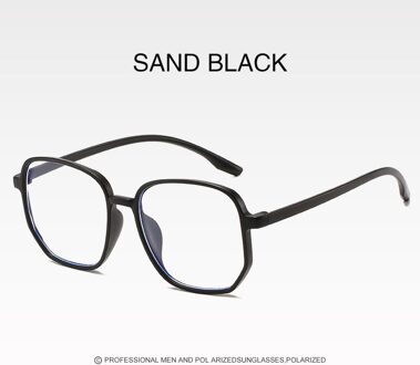 Zwarte Frame Vrouwelijke Mannen Optische Bril Oversized Vierkante Anti-Blauw Licht Computer Brilmontuur Unisex kleur 07