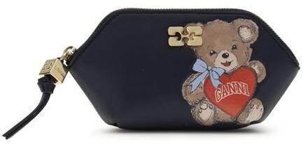 Zwarte Gerecycleerde Leren Portemonnee - One Size