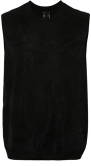 Zwarte Geribbelde Gebreide Vest Y-3 , Black , Heren - L