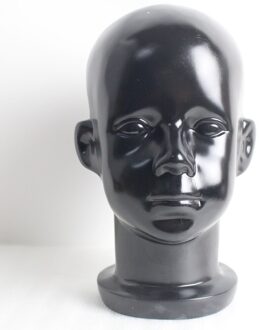 Zwarte Glasvezel Kind Kinderen Kid Mannequin Hoofd Voor Pruik En Hoed Display
