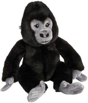 Zwarte gorillas knuffels 28 cm knuffeldieren - Knuffel bosdieren