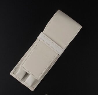 Zwarte Handgemaakte Lederen Pen Zak Houder Etui Vulpen Case