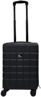 Zwarte harde koffer, klassieke reiskoffer met 8 wielen - L