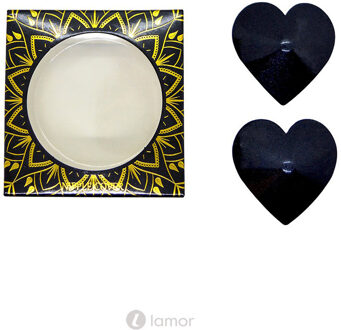 Zwarte hartvormige tepelplakkers ,BL274526 - Maat: One Size