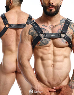 Zwarte Heren Harnas, MOB81286 - Maat: One Size