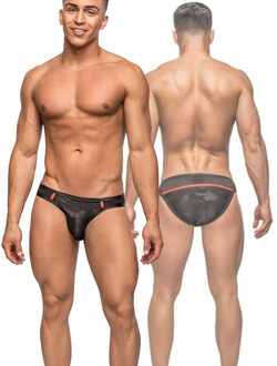 Zwarte heren slip Camo net - Maat: S