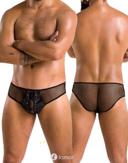 Zwarte Heren slip, PA035 - Maat: S/M