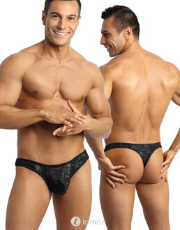 Zwarte heren String Electro - Size: S