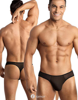 Zwarte heren String Eros - Size: S