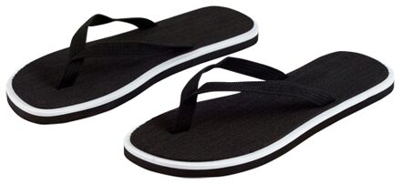 Zwarte heren teenslippers - strandganger slipper - schoenmaat 42-44 - One size