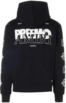 Zwarte hoodie met Amiri Premier-logo