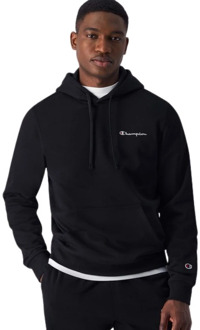 Zwarte hoodie met geborduurd logo Champion , Black , Heren - 2Xl,Xl,L,M,S,Xs