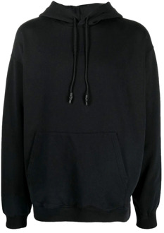 Zwarte hoodie met rood logo 44 Label Group , Black , Heren - M,Xs