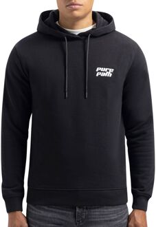 Zwarte Hoodie Sweater voor Mannen Pure Path , Black , Heren - 2Xl,Xl,L,M,S,Xs