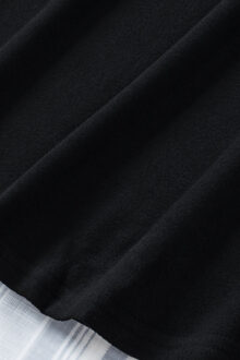 Zwarte Hort Leeve Casual T-shirt