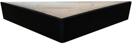 Zwarte houten driehoek meubelpoot 3 cm