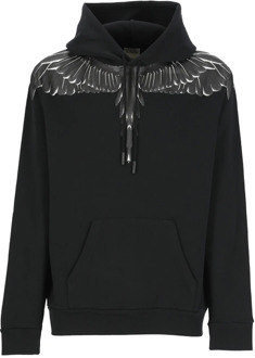 Zwarte Icon Wings Katoenen Hoodie Sweater Marcelo Burlon , Black , Heren - Xl,L,M,S,Xs