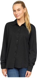Zwarte Idines Overhemd met Lange Mouwen 2-Biz , Black , Dames - 2Xl,Xl,L,M