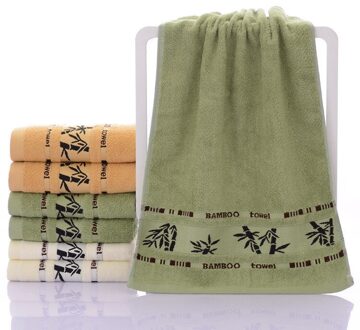 Zwarte Inkt Bamboe Jacquard Breedte Breken Dikke Handdoek Soft Beste Waarde Handdoeken voor Badkamer donker groen