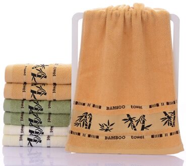 Zwarte Inkt Bamboe Jacquard Breedte Breken Dikke Handdoek Soft Beste Waarde Handdoeken voor Badkamer licht koffie