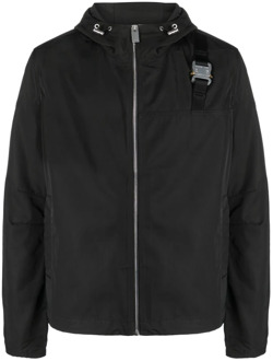 Zwarte jas met gespdetail 1017 Alyx 9SM , Black , Heren - S